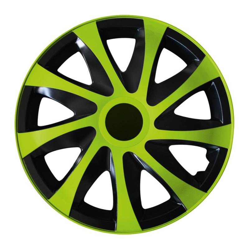 (Farbe und Größe wählbar) 14 Zoll Radkappen Draco (Schwarz-Grün) + Eingangsmatte passend für Fast alle Fahrzeugtypen (universal) … von AUTOTEPPICH Stylers Wir fertigen Ihre Fußmatten