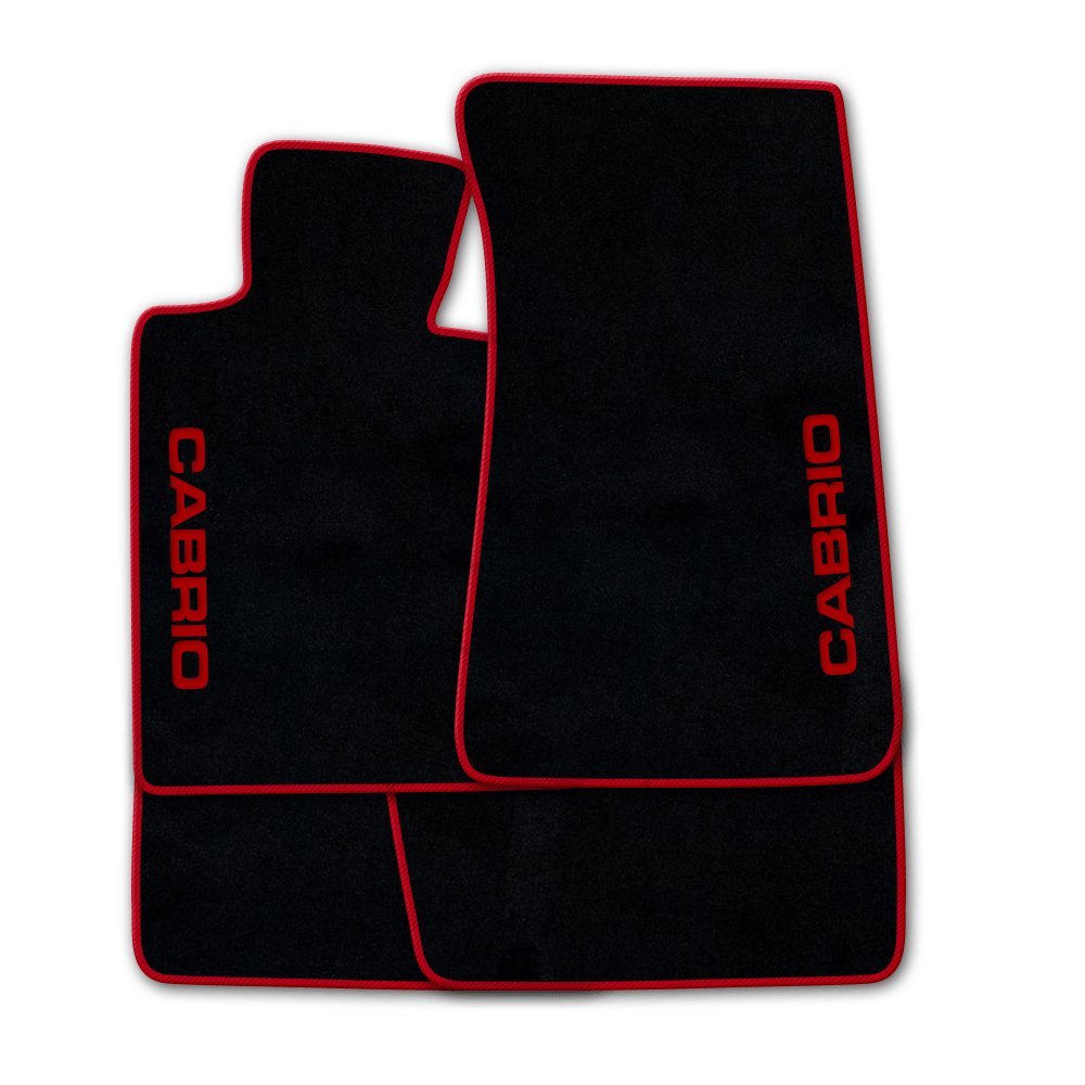 Autoteppich Stylers ATSQ100-CAB000515 Passgenaue Fußmatten in schwarz mit Druck Cabrio seitlich und Rand in Rot Autoteppich Stylers ATSQ100-CAB000515 Passgenaue Fußmatten in schwarz mit Druck Cabrio seitlich und Rand in Rot von Autoteppich Stylers