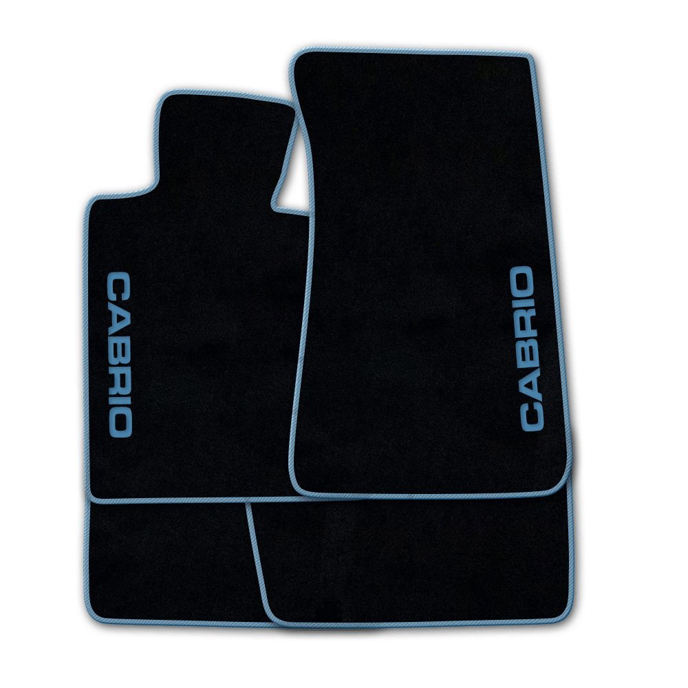 Autoteppich Stylers ATSQ100-CAB002861 Passgenaue Fußmatten in schwarz mit Druck Cabrio seitlich und Rand in Hellblau Autoteppich Stylers ATSQ100-CAB002861 Passgenaue Fußmatten in schwarz mit Druck Cabrio seitlich und Rand in Hellblau von Netut