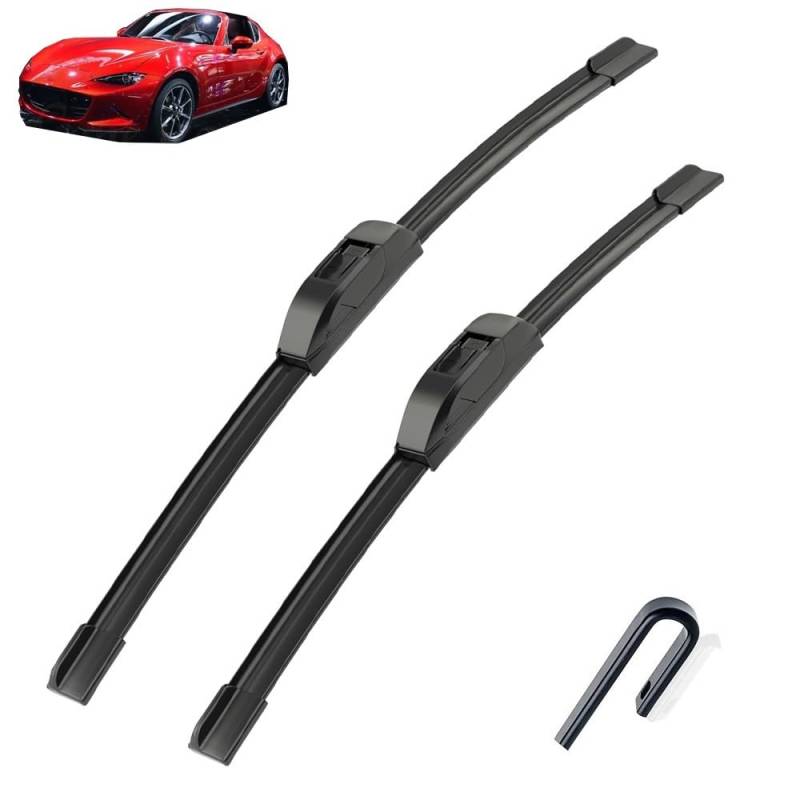 Auto-Frontwischerblätter-Set für Mazda MX-5 ND MX5 Miata Roadster 2016–2023, Windschutzscheibenbürsten, Windschutzscheiben-Fensterabdeckung 2019 2018 von Autozonea