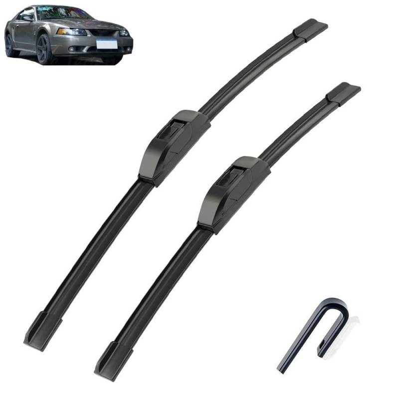 Auto-Wischerblatt für Ford Mustang 20"+20" 2000 2001 2002 2003 2004 Auto-Windschutzscheiben-Scheibenwischer Fensterwaschanlage Fit U-Hakenarme von Autozonea