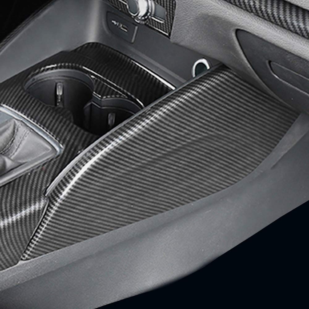 Auto ABS Carbon Faser Mittelkonsole Becherhalter Rahmen Trim Zubehör Für A3 S3 RS3 8V 2014-2018 (Carbon Faser) von Autozubehör