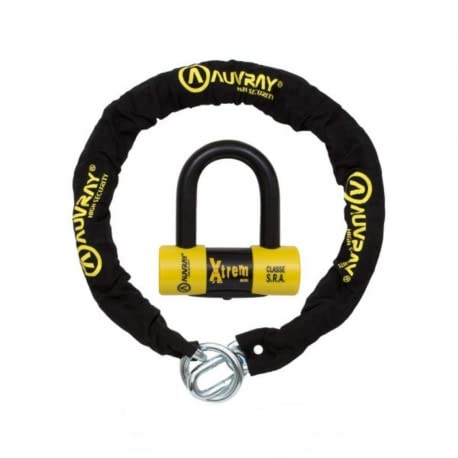 AUVRAY - Kit Antivol Bloque Disque Mini U SRA + Chaîne Gainée Lasso L1,20m 12mm von Auvray