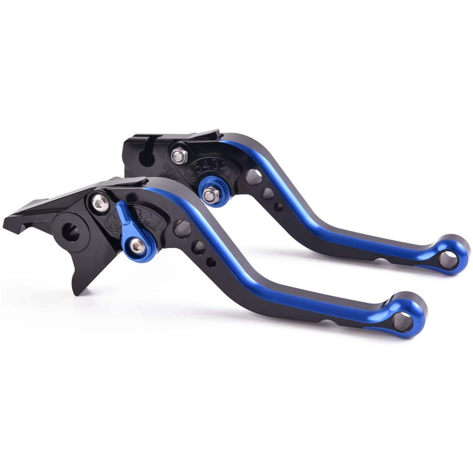 Auzkong Kurz Bremshebel Motorrad Kupplungshebel Aluminium CNC Motorrad Hebel für Aprilia RSV MILLE/R 1993-2003 Blau 1 Paar von Auzkong