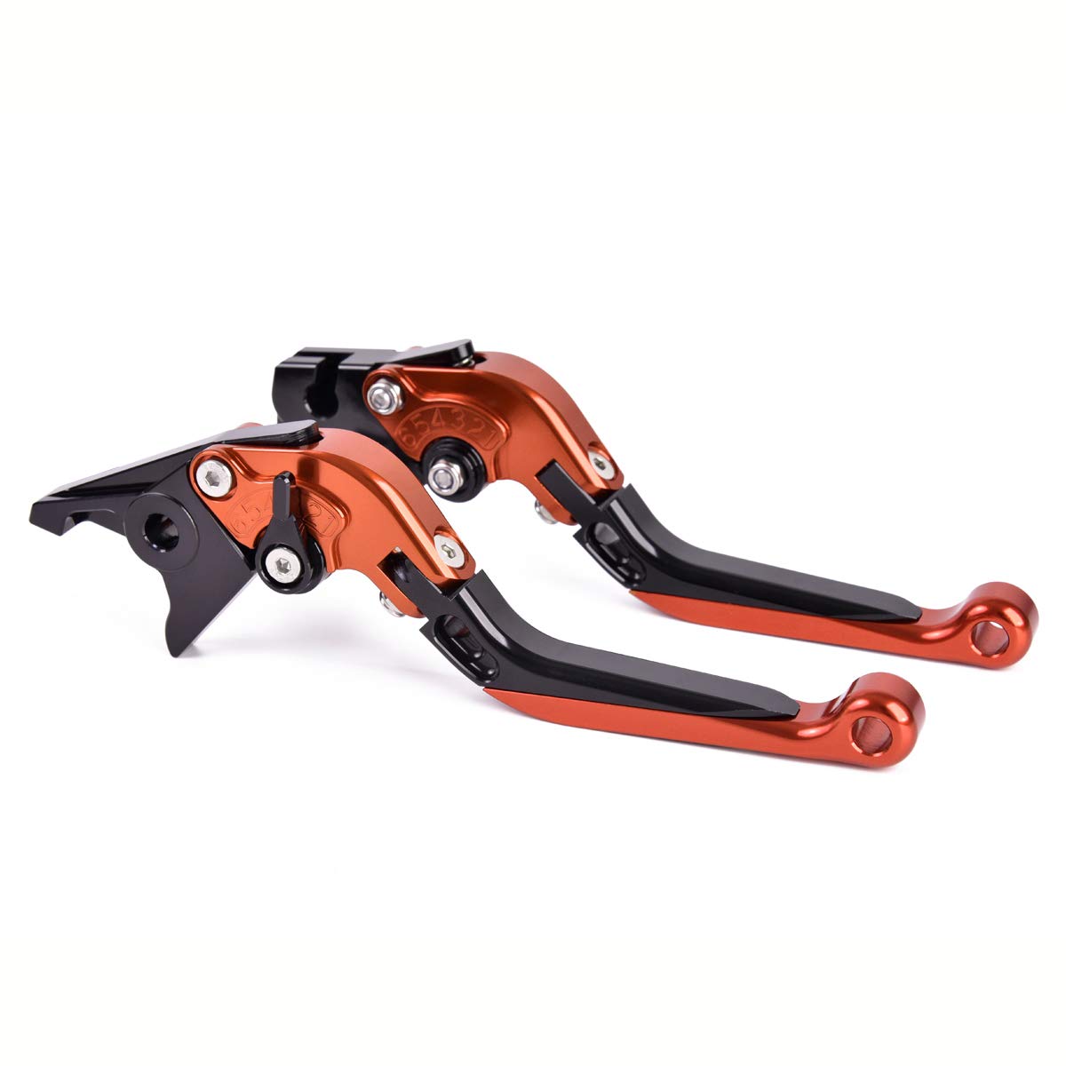 Bremshebel Klappbar Kupplungshebel Skalierbar CNC Motorrad Hebel für Aprilia RS 250 (1995-2002), Pegaso 650 (1992-2004) Orange Schwarz von Auzkong