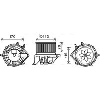 Elektromotor, Innenraumgebläse AVA COOLING BW8458 von Ava Cooling