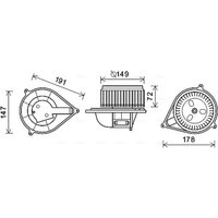 Elektromotor, Innenraumgebläse AVA COOLING FT8427 von Ava Cooling