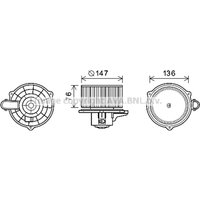 Elektromotor, Innenraumgebläse AVA COOLING KA8248 von Ava Cooling