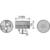 Elektromotor, Innenraumgebläse AVA COOLING MS8619 von Ava Cooling