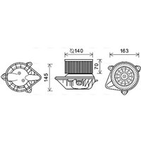 Elektromotor, Innenraumgebläse AVA COOLING PE8373 von Ava Cooling