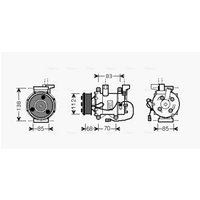 Klimakompressor AVA COOLING HDK207 AVA von Ava Cooling