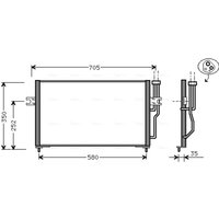 Kondensator, Klimaanlage AVA COOLING VO5086 AVA Kondensator, Klimaanlage AVA COOLING VO5086 AVA von Ava Cooling