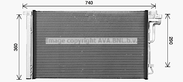 Kondensator, Klimaanlage AVA HY5598D von Ava