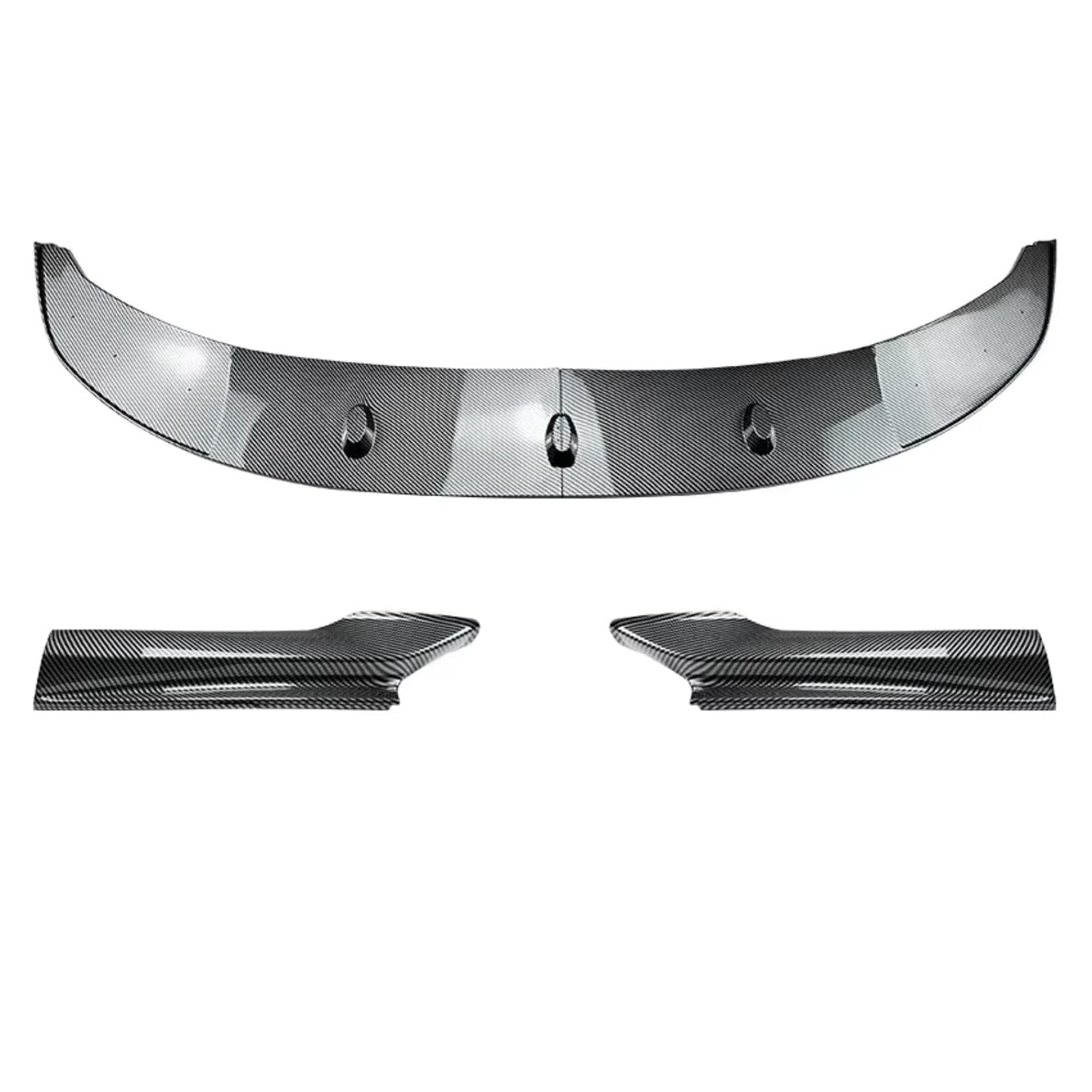 Frontspoiler Für 5 Series F10 F11 Sport 535i 528i M550d 2010-2016 Auto Front Stoßstange Lip Splitter Diffusor Körper Kit Spoiler Trim Tuning Frontspoiler Lippe(Carbon Look Set) von Avfpra