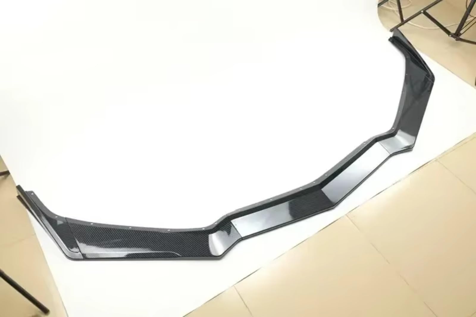 Frontspoiler Für Chevrolet Für Corvette C8 2020 2021 2022 2023 Frontschürze Lip Spoiler Diffusor Splitter Carbon Look Frontspoiler Lippe(Carbon Fiber Look) von Avfpra