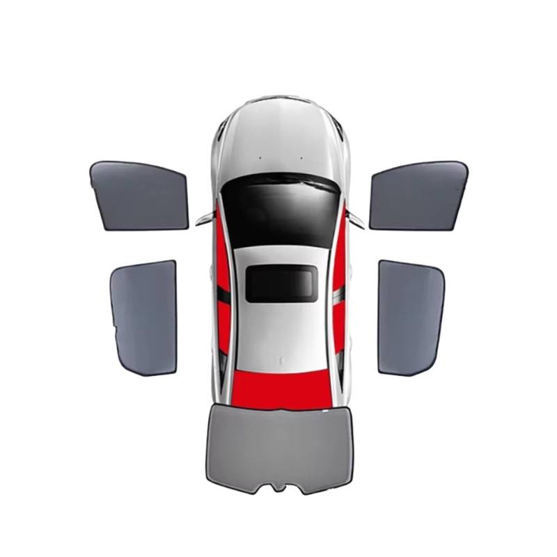 Sonnenschutz Auto Für Benz Für GLK X204 2008-2015 Magnetischer Autosonnenschutz Frontscheibenvorhang Hinteres Seitenfenster Mesh Sonnenschutzvisier(5PCS Front Rear Back) von Avfpra