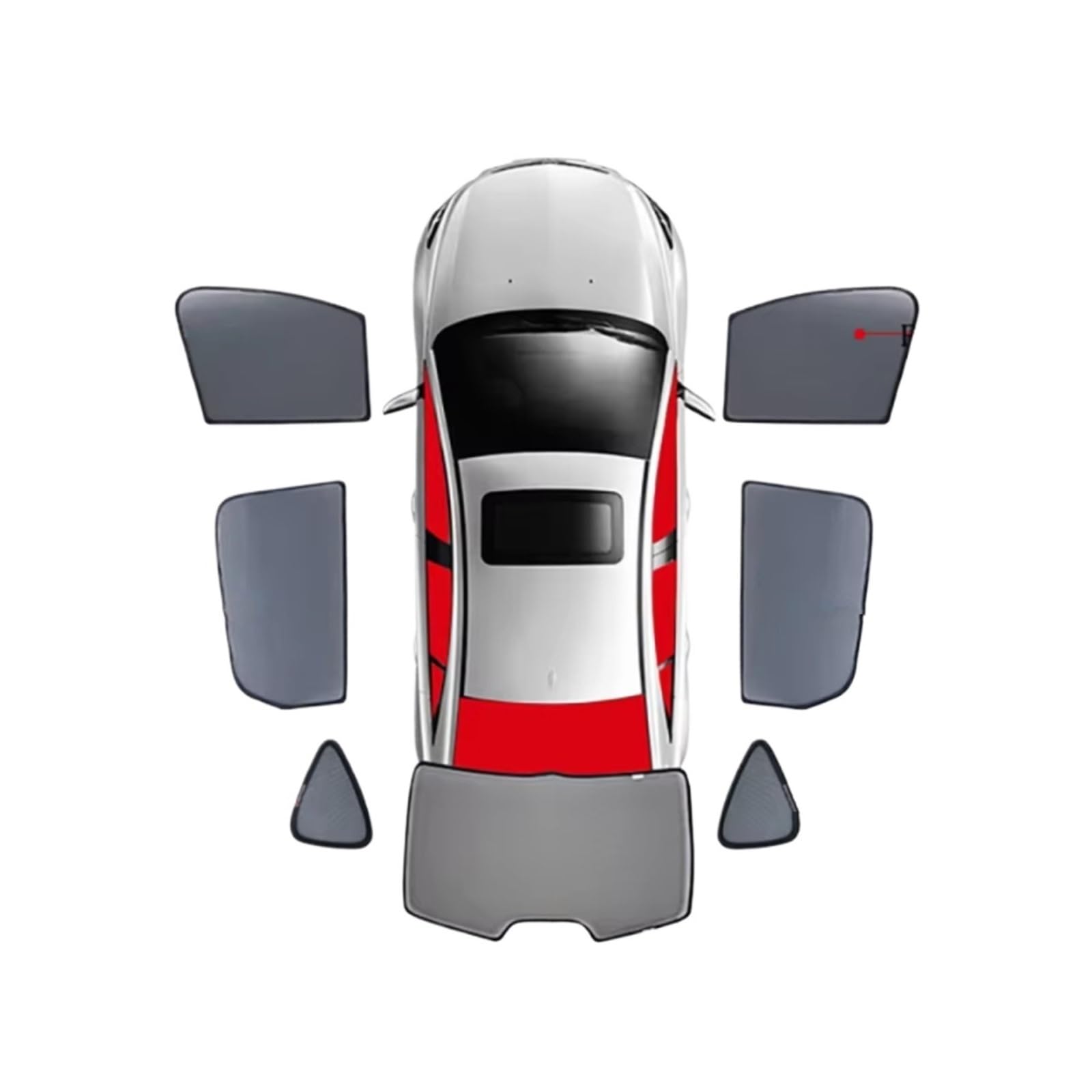 Sonnenschutz Auto Für Benz Für GLS X167 2019-2024 Auto-Sonnenschutz Frontscheibenvorhang Rückseite Babyfenster Mesh Sonnenschutzvisier(7PCS) von Avfpra