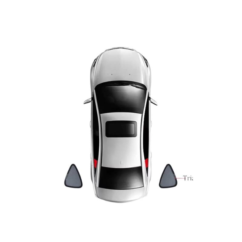 Sonnenschutz Auto Für Captur Mk2 2020-2024 Magnetischer Auto-Sonnenschutzschild Frontscheibenvorhang Hinteres Seitenfenster Sonnenschutzvisier(2PCS Triangular) von Avfpra