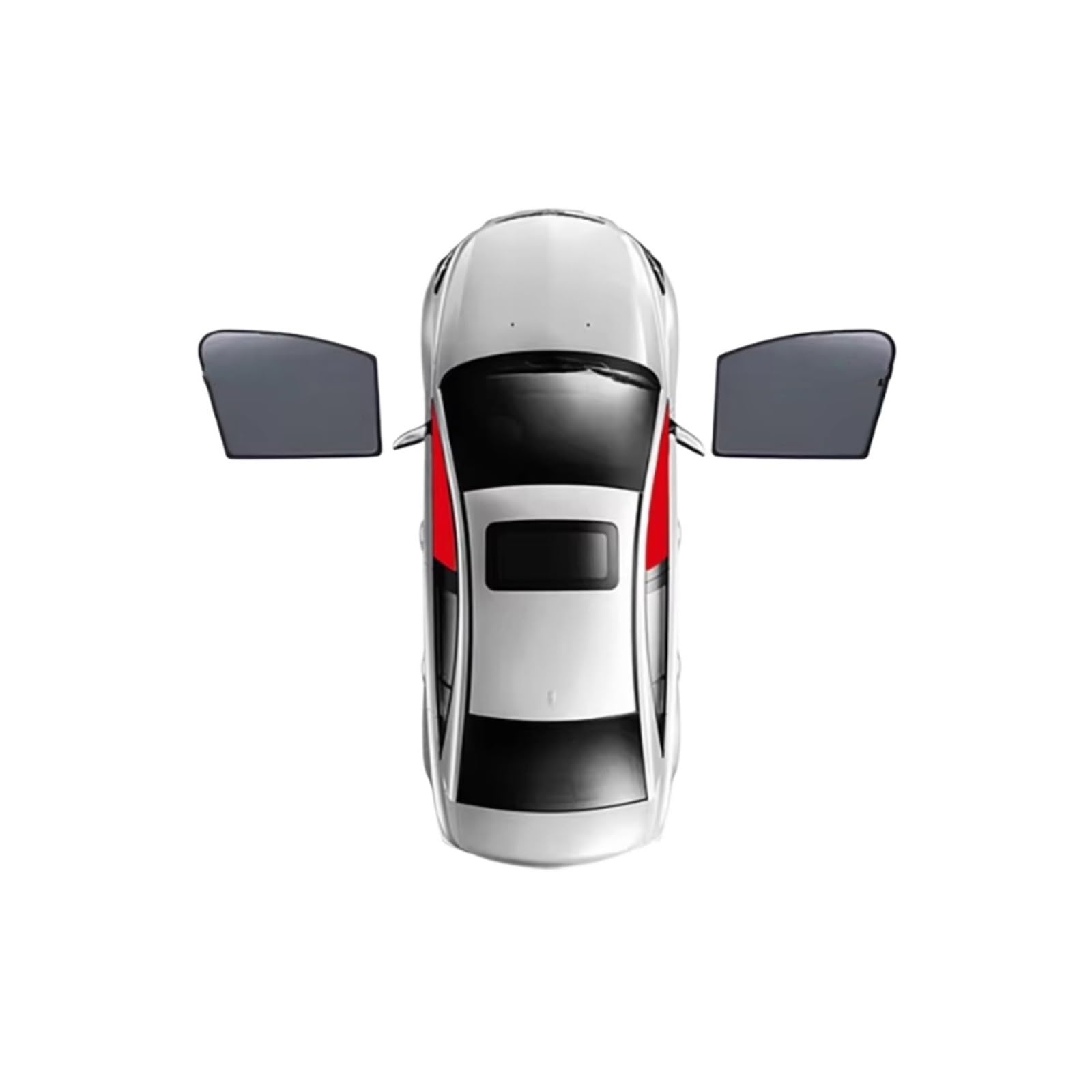 Sonnenschutz Auto Für Peugeot 2008 P24 2020-2024 Magnetischer Auto-Sonnenschutzschild Frontscheibenvorhang Hinteres Seitenfenster Sonnenschutzvisier(2PCS Front) von Avfpra