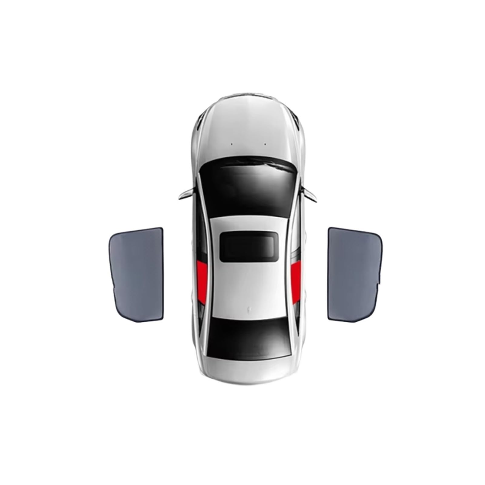 Sonnenschutz Auto Für Peugeot 2008 P24 2020-2024 Magnetischer Auto-Sonnenschutzschild Frontscheibenvorhang Hinteres Seitenfenster Sonnenschutzvisier(2PCS Rear) von Avfpra