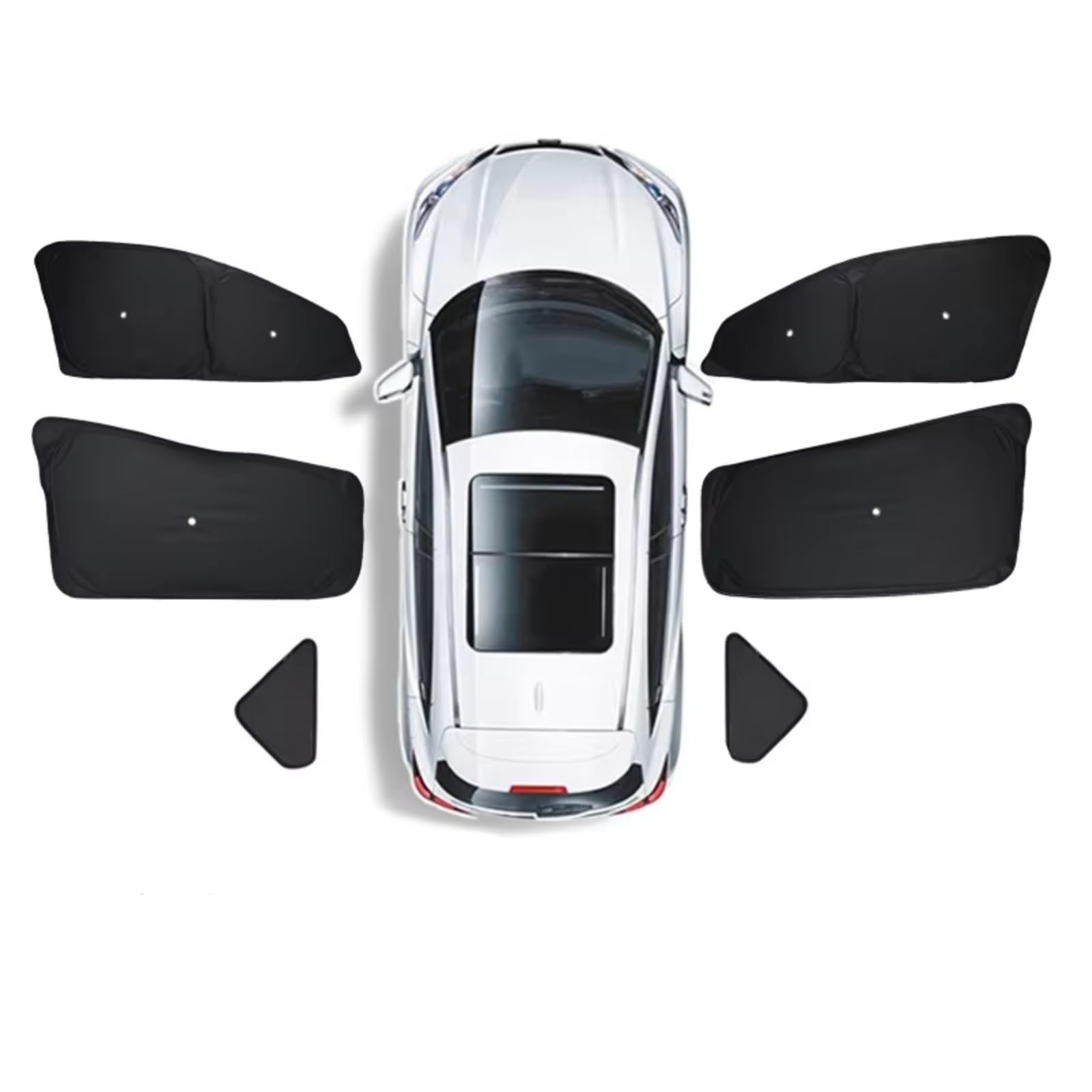 Sonnenschutz Auto Für Tesla Für Modell 3 Für Highland 2024 Y Mit Saugnäpfen Vorne Hinten Windschutzscheibe Windows Auto Seite Fenster Sonnenschirm(M3 6PCS) von Avfpra