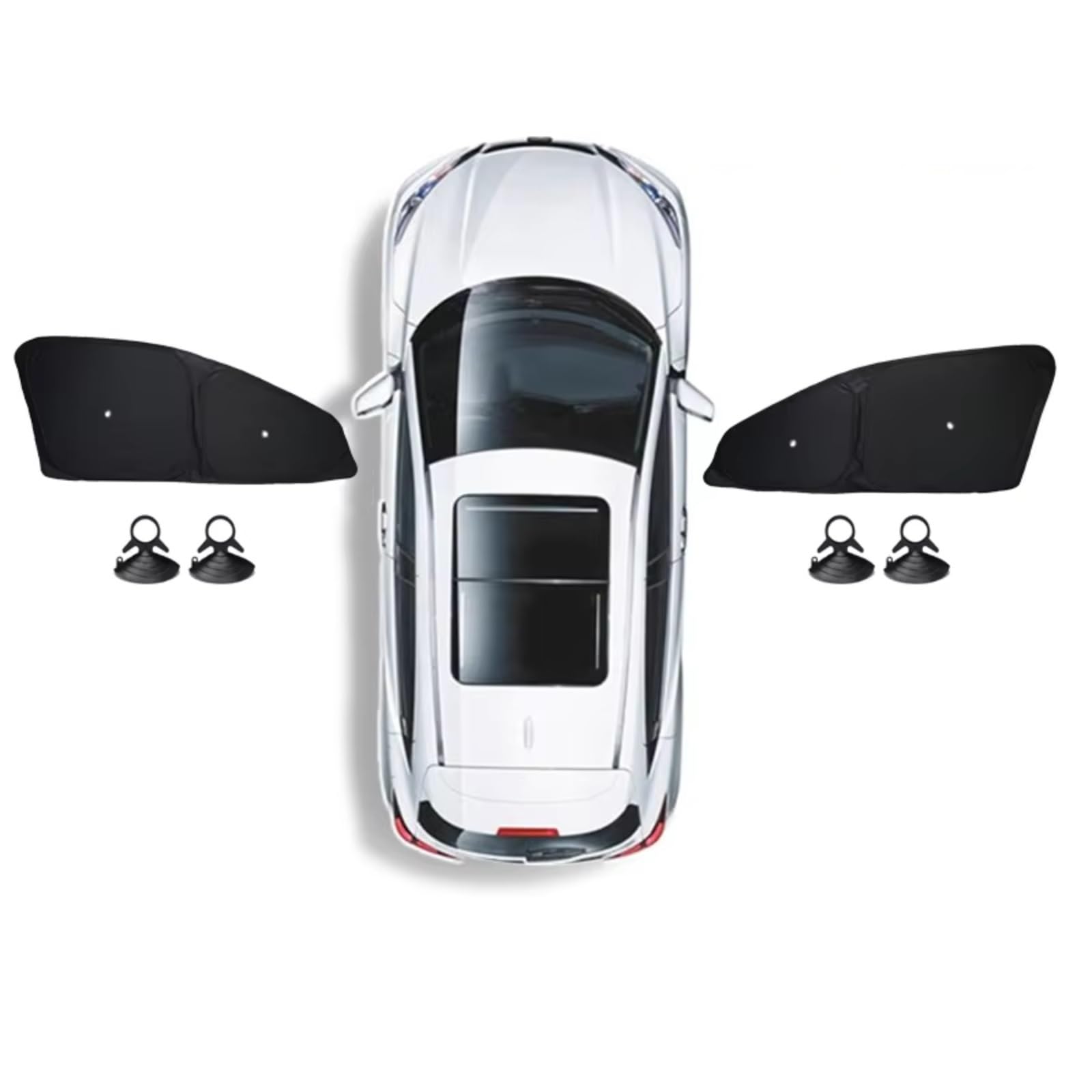 Sonnenschutz Auto Für Tesla Für Modell 3 Für Highland 2024 Y Mit Saugnäpfen Vorne Hinten Windschutzscheibe Windows Auto Seite Fenster Sonnenschirm(M3 Front 2PCS) von Avfpra