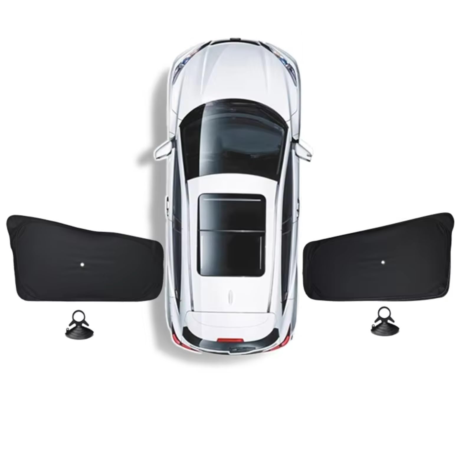Sonnenschutz Auto Für Tesla Für Modell 3 Für Highland 2024 Y Mit Saugnäpfen Vorne Hinten Windschutzscheibe Windows Auto Seite Fenster Sonnenschirm(M3 Rear 2PCS) von Avfpra