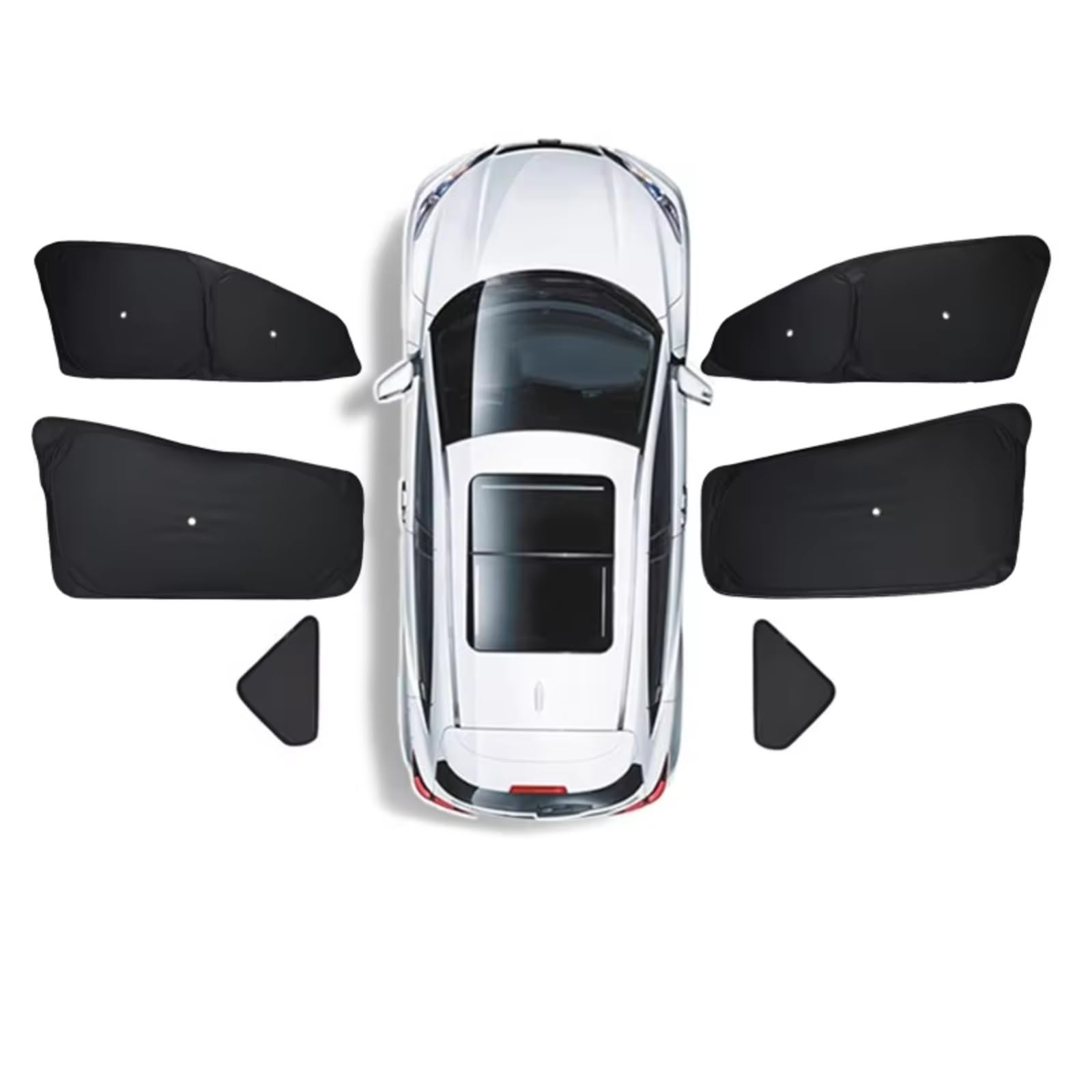 Sonnenschutz Auto Für Tesla Für Modell 3 Für Highland 2024 Y Mit Saugnäpfen Vorne Hinten Windschutzscheibe Windows Auto Seite Fenster Sonnenschirm(My 6PCS) von Avfpra