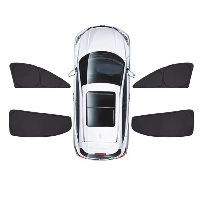 Sonnenschutz Auto Für Tesla Für Modell S 2024 Auto Sonnenschutz Dachfenster Windschutzscheibe Sonnenschutz Abdeckung Schutz Seite Fenster Blind Schiebedach(E- 4 Side) von Avfpra