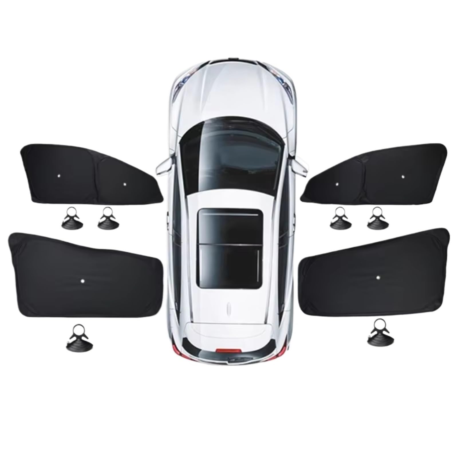 Sonnenschutz Auto Für Tesla Für Modell Y 3 2025 XS Sonnenschutz Vorne Hinten Seite Fenster Sonnenschutz Windschutzscheibe Sonnenblende(MS New F R Suction) von Avfpra