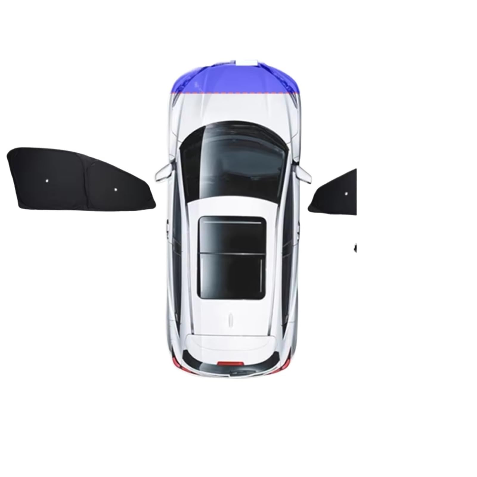 Sonnenschutz Auto Für Tesla Für Modell Y 3 2025 XS Sonnenschutz Vorne Hinten Seite Fenster Sonnenschutz Windschutzscheibe Sonnenblende(MS Old F S Suction) von Avfpra
