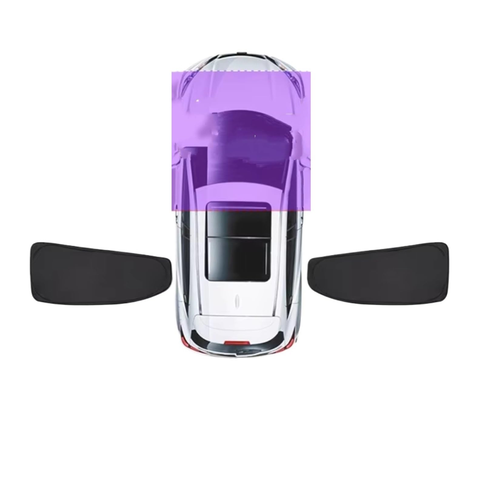 Sonnenschutz Auto Für Tesla Für Modell Y 3 2025 XS Sonnenschutz Vorne Hinten Seite Fenster Sonnenschutz Windschutzscheibe Sonnenblende(MS Old Rear Side) von Avfpra