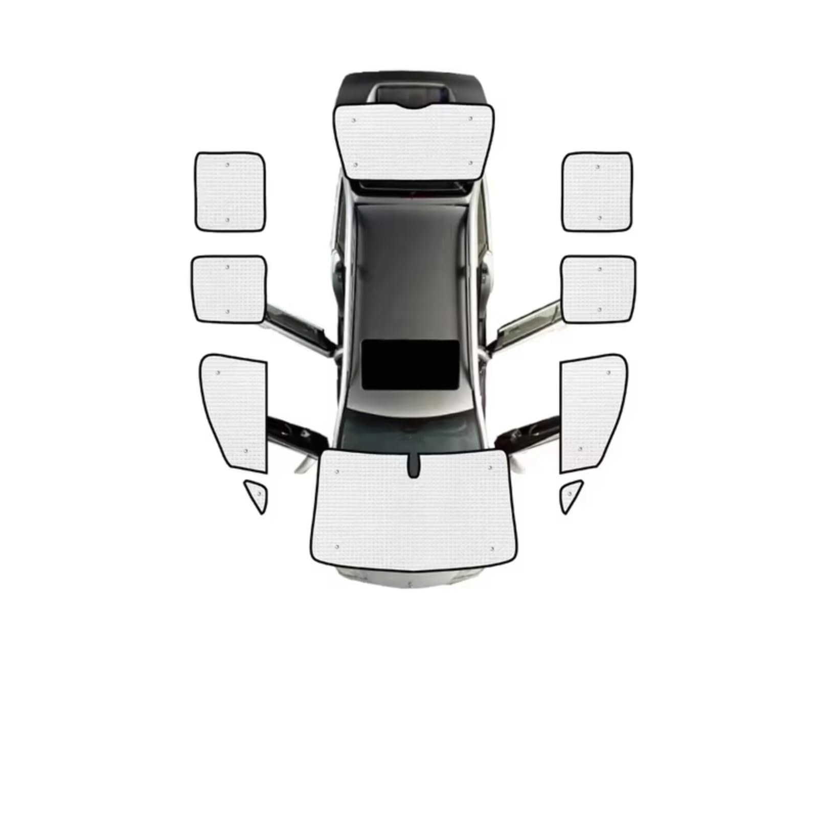 Sonnenschutz Auto Für VW Für Caddy 2K Für Maxi MK3 2004~2019 Autofenster Sonnenschutz Anti-UV-Visier Blindabdeckungen(C All Windows) von Avfpra