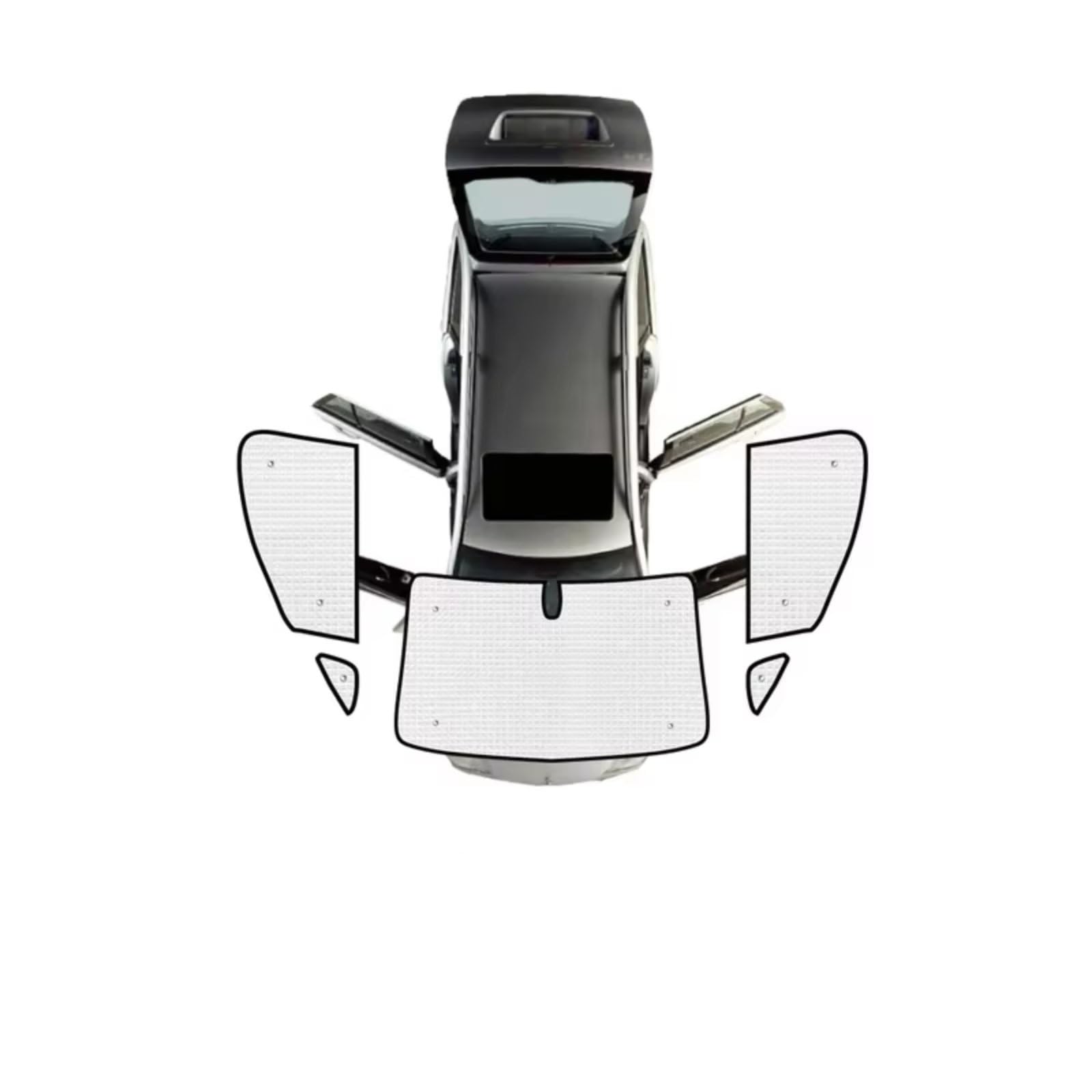 Sonnenschutz Auto Für VW Für Caddy 2K Für Maxi MK3 2004~2019 Autofenster Sonnenschutz Anti-UV-Visier Blindabdeckungen(Front Windows) von Avfpra