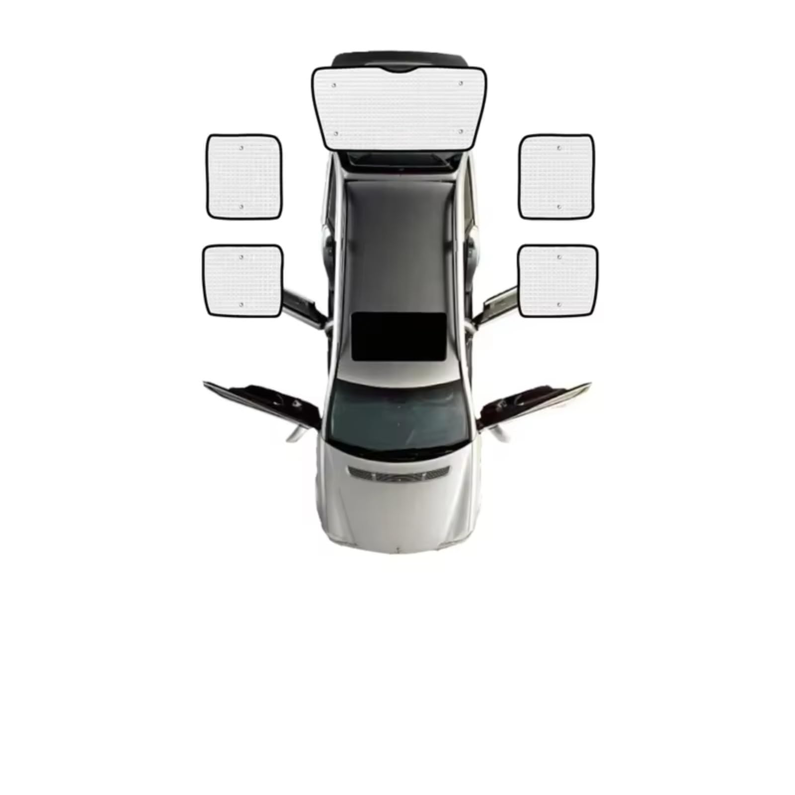 Sonnenschutz Auto Für VW Für Caddy 2K Für Maxi MK3 2004~2019 Autofenster Sonnenschutz Anti-UV-Visier Blindabdeckungen(Rear Windows) von Avfpra