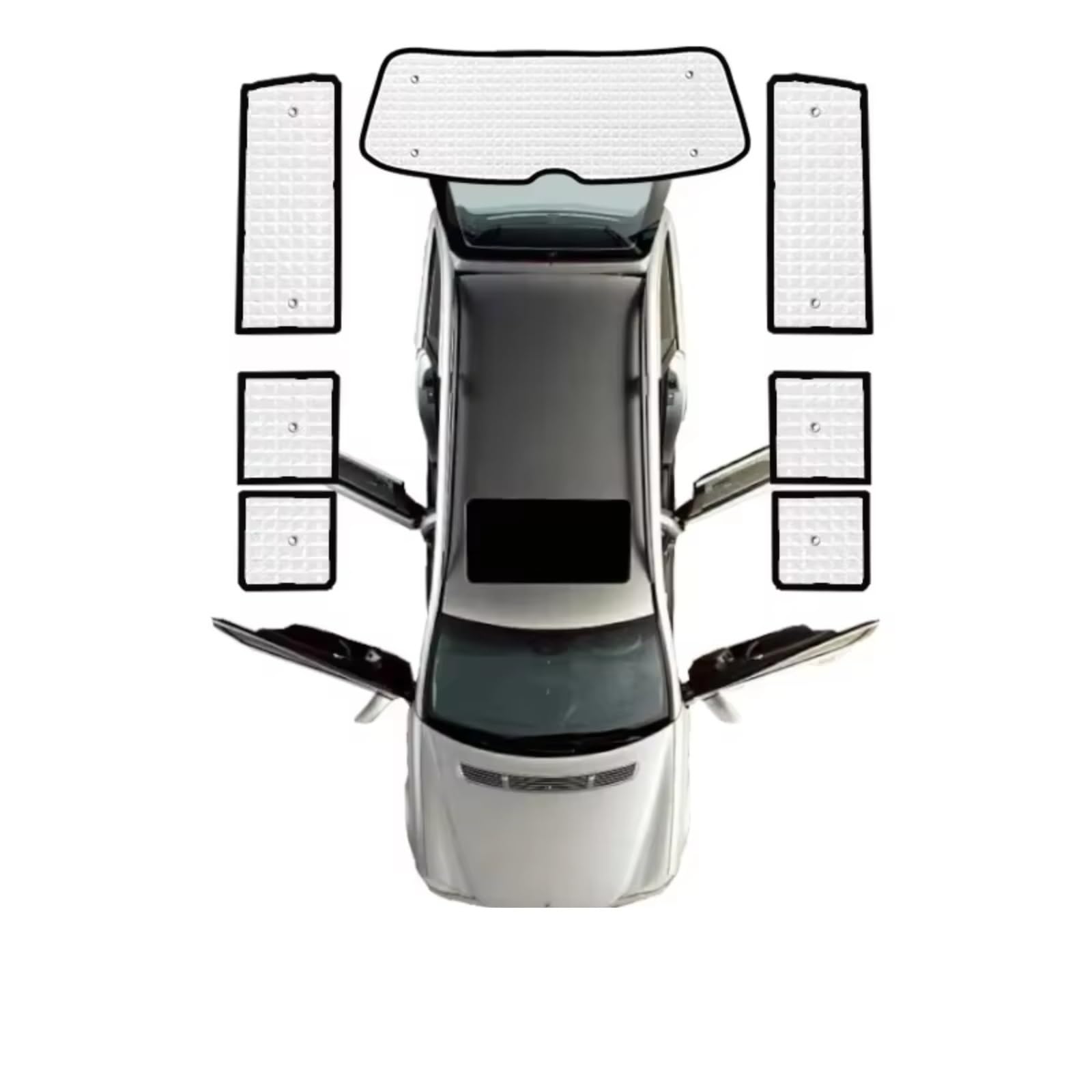 Sonnenschutz Auto Für VW Für Transporter Für Caravelle Für Multivan Für Doubleback T5 LWB 2003~2015 Auto-Sonnenschutz-Visier-Blindabdeckung(Rear sunshades LWB) von Avfpra