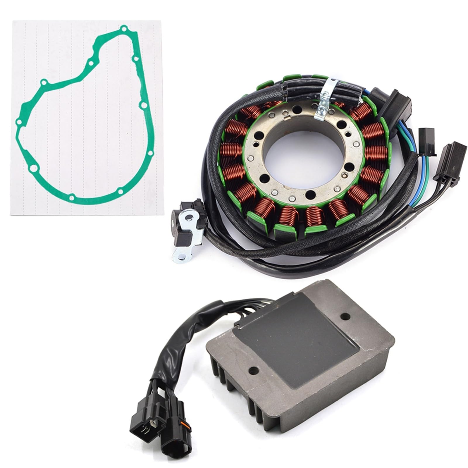Zündung Stator Magneto Für Suzuki VL800 Für Intruder Für Volusia 2001-2004 Mit Dichtung Motor Stator Spule + Spannungsreglergleichrichter Stator Spule(A) von Avfpra