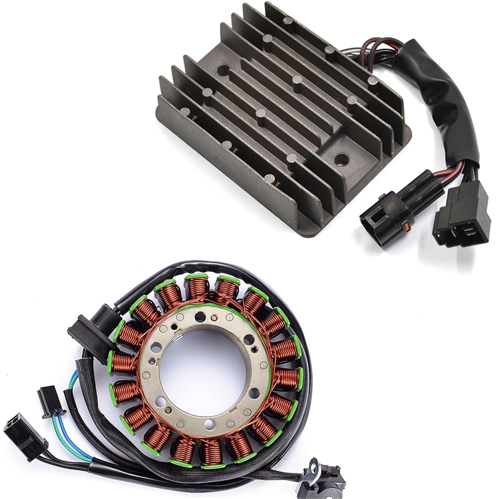 Zündung Stator Magneto Für Suzuki VL800 Für Intruder Für Volusia 2001-2004 Mit Dichtung Motor Stator Spule + Spannungsreglergleichrichter Stator Spule(D) von Avfpra