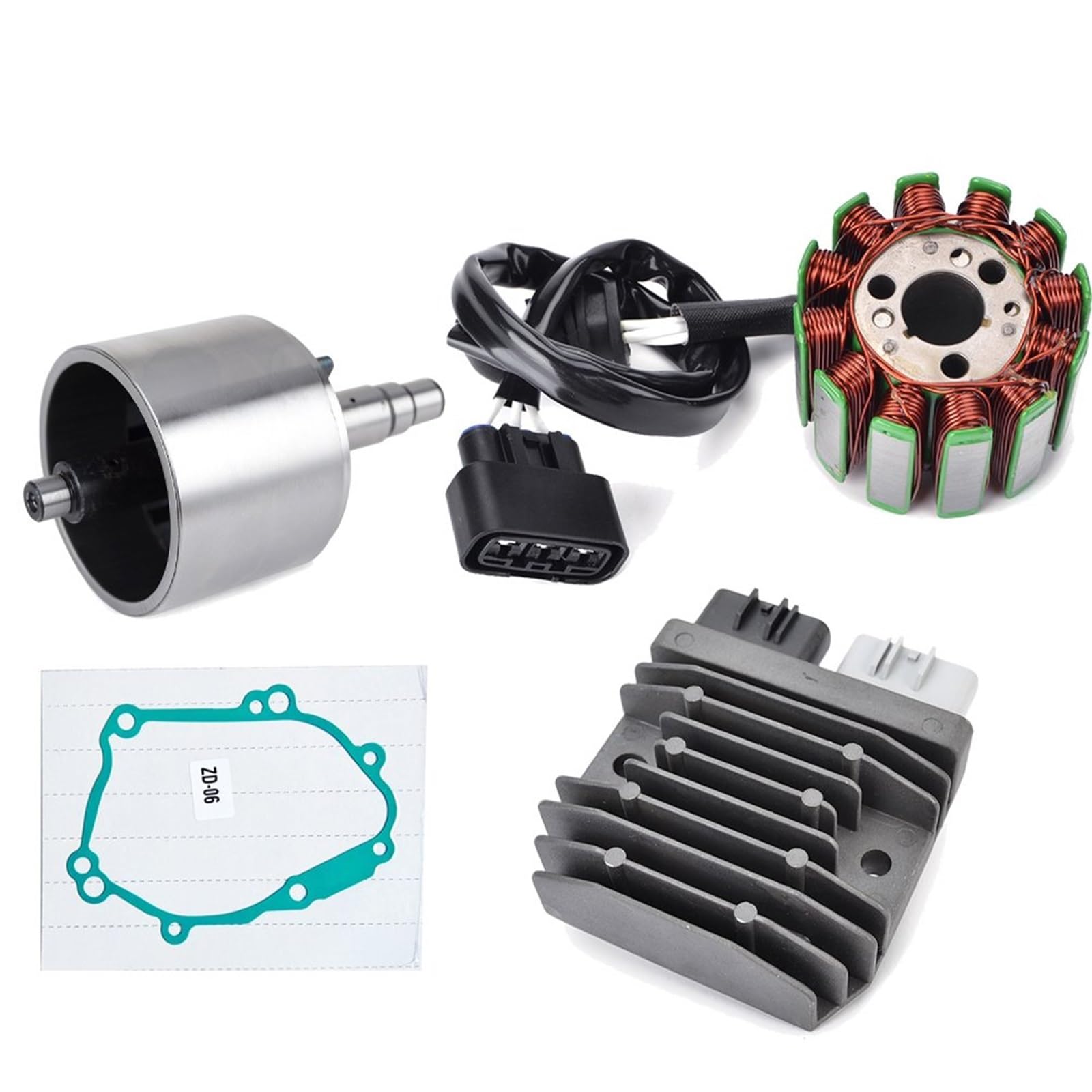 Zündung Stator Magneto Für YZF R1 Für RaceBase FZ8 FZ8 N NA S SA ABS Motor Stator Spule + Spannungsreglergleichrichter Mit Dichtung Schwungrad Stator Spule(A) von Avfpra