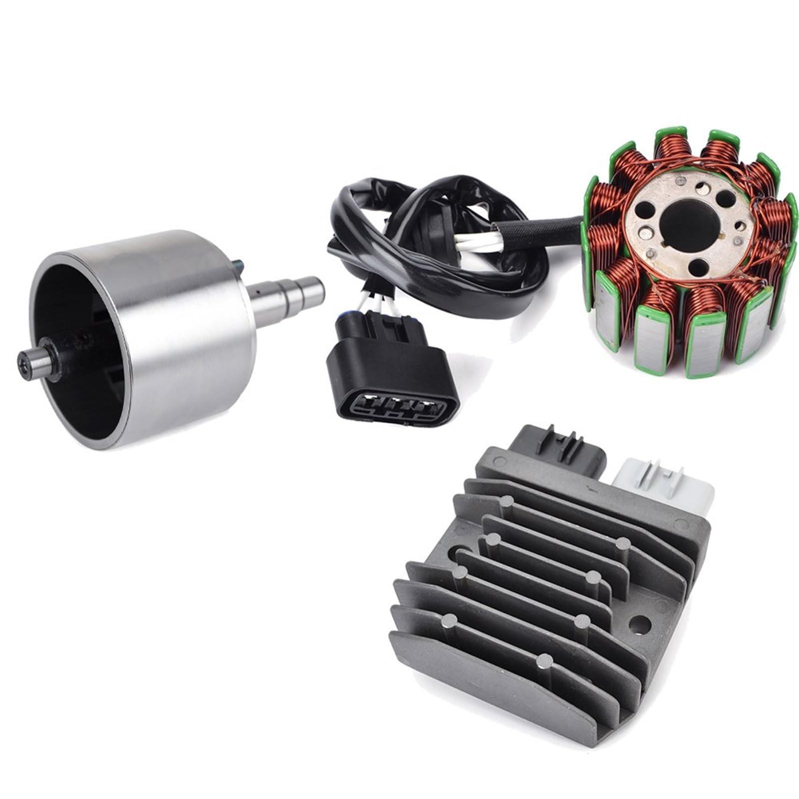 Zündung Stator Magneto Für YZF R1 Für RaceBase FZ8 FZ8 N NA S SA ABS Motor Stator Spule + Spannungsreglergleichrichter Mit Dichtung Schwungrad Stator Spule(B) von Avfpra