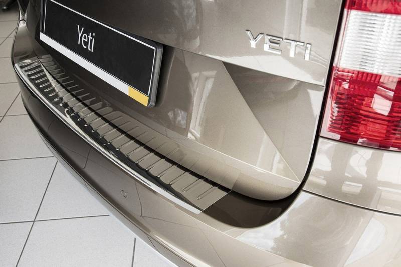 Edelstahl Heckstoßstangenschutz kompatibel mit Skoda Yeti City 2013-2017 'Ribs' von Avisa