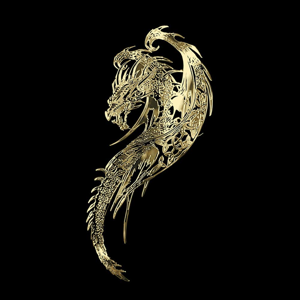 Avisa Nickel-Gold Aufkleber 'Dragon' - 65x110mm von Avisa