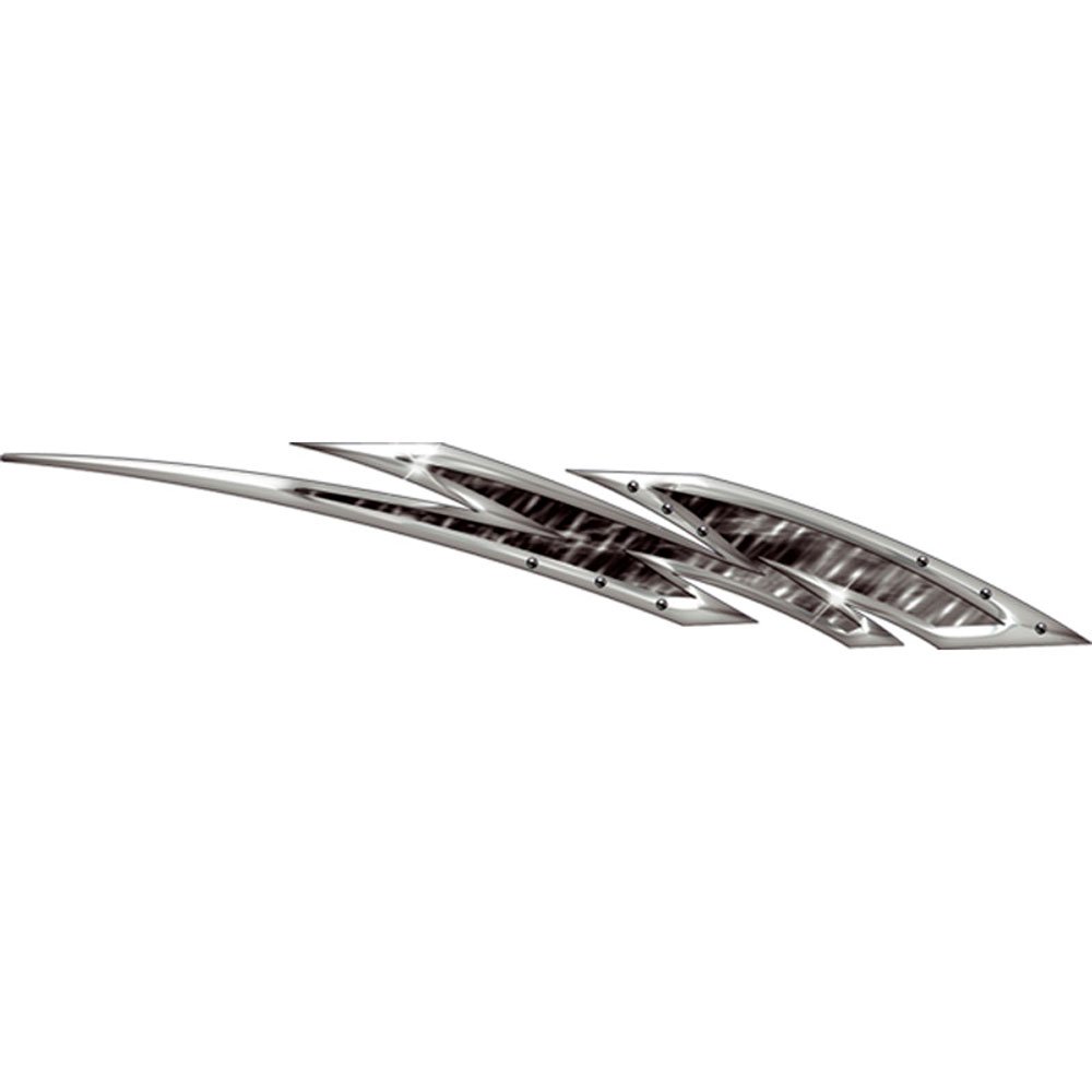Avisa Aufklebersatz Metal Flash - Silber/Stahl - 2X 50x7cm von Avisa