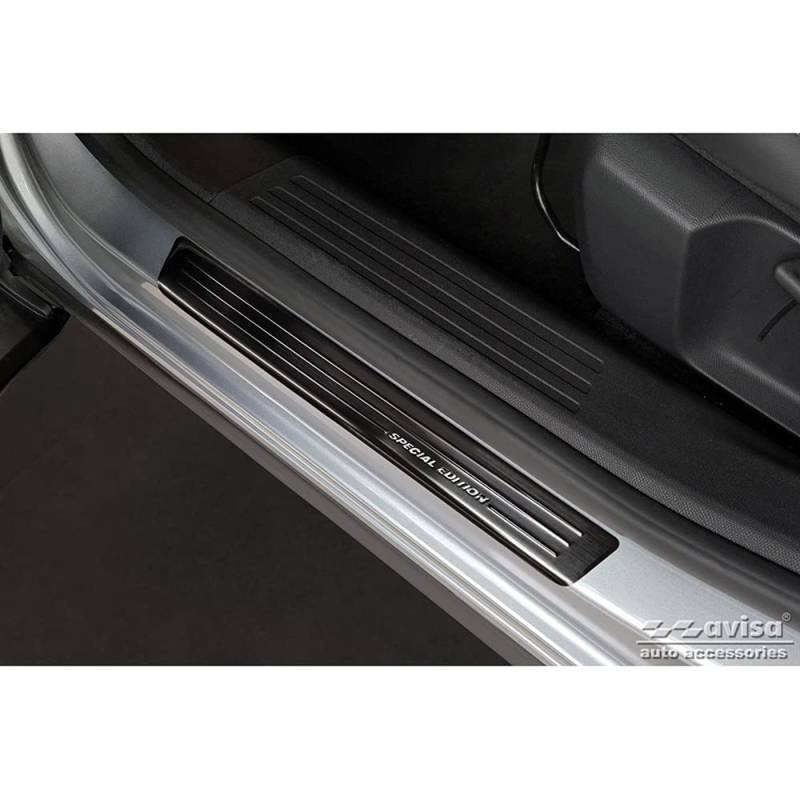 Avisa Black Stainless Steel Door sill Protectors Compatible with Citroën C4 III 2020- 'Special Edition' - 4-Pieces von Avisa