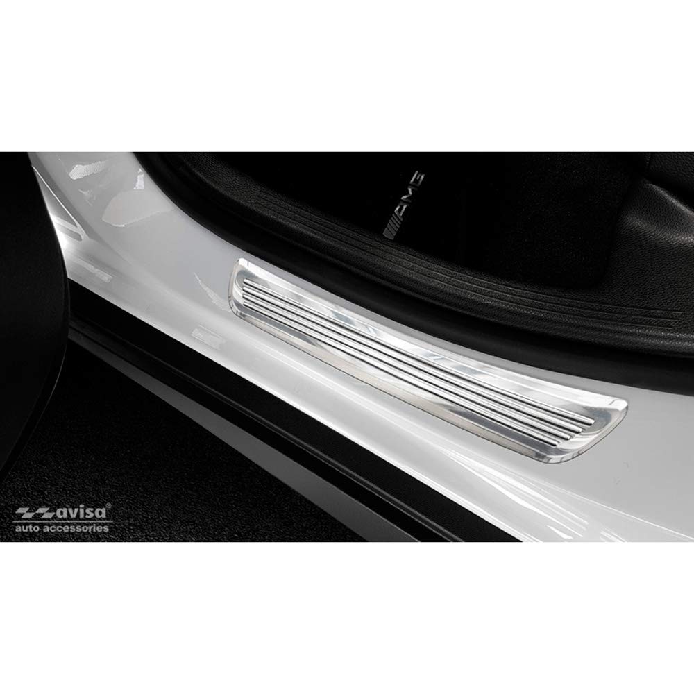 Avisa INOX Door sill Protectors Compatible with Mercedes GLC/GLC Coupe 2015-2019 & FL 2019-2-Pieces (Rear Doors) von Avisa