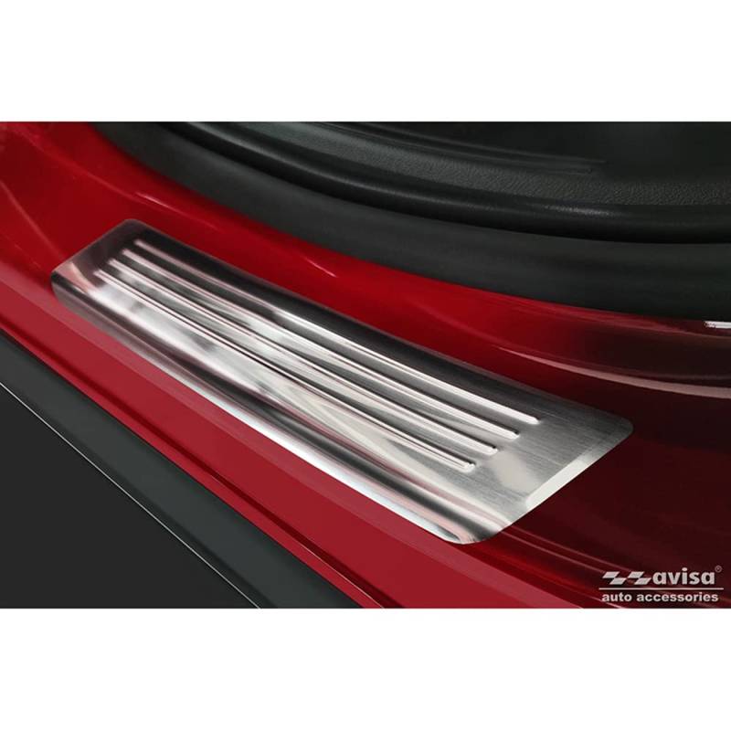 Avisa INOX Door sill Protectors Compatible with Hyundai Tucson (NX4E) 2020- 'Lines' - 2-Pieces (Rear Doors) von Avisa