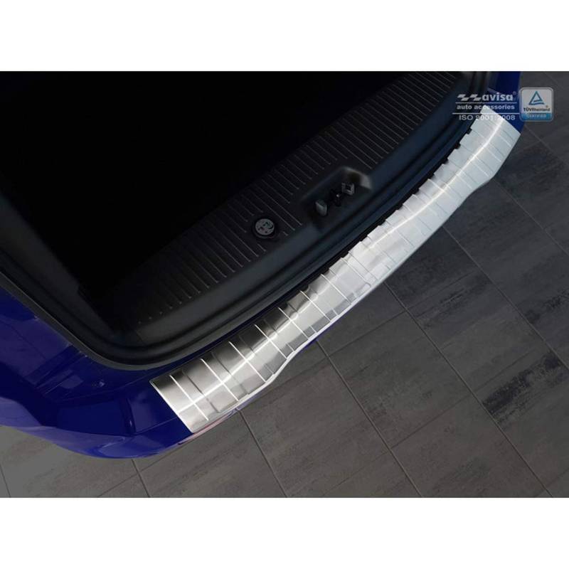 Avisa Edelstahl Heckstoßstangenschutz kompatibel mit Ford Tourneo Courier/Transit Courier 2014- 'Ribs' von Avisa