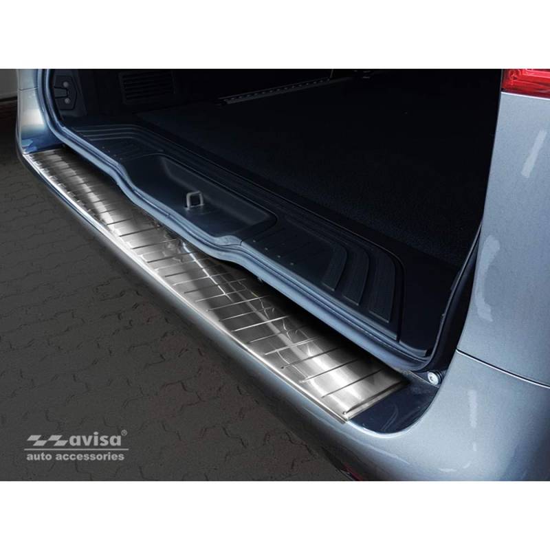 Avisa Edelstahl Heckstoßstangenschutz kompatibel mit Mercedes Vito & V-Klasse 2014-2019 & Facelift 2019- 'Ribs' (Lange Version), Silber von Avisa