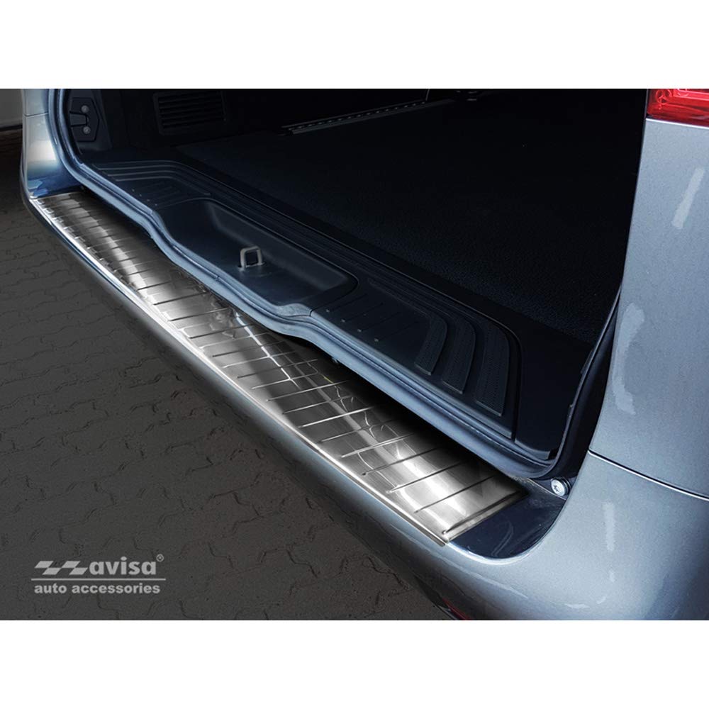 Avisa Edelstahl Heckstoßstangenschutz kompatibel mit Mercedes Vito & V-Klasse 2014-2019 & Facelift 2019- 'Ribs' (Lange Version), Silber von Avisa
