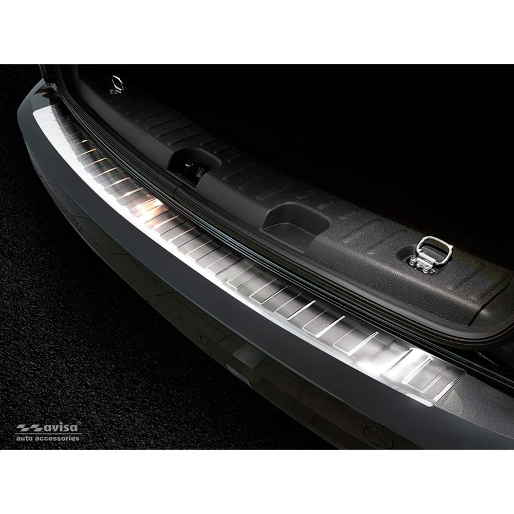 Avisa Edelstahl Heckstoßstangenschutz kompatibel mit Volkswagen Caddy 2004-2015 & 2015-2020 'Ribs' von Avisa